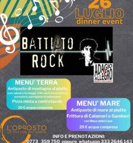 I BattiatoRock Venerdì 26 Luglio 2024 live all’Opposto